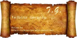 Telbisz Gergely névjegykártya